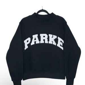 Parke Varsity Black/White Mockneck Sweatshirt XXL